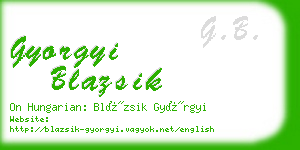 gyorgyi blazsik business card